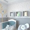Conjunto 3 Nichos para Quarto Infantil Cinza Cristal