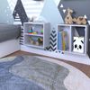 Conjunto 2 Nichos Prateleira para Quarto Infantil Cinza Cristal