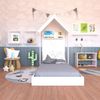 Quarto Infantil Cama Banqueta 2 Nicho e Prateleira Bramov Móveis Branco
