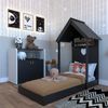 Quarto Infantil com Cama e Armário Espresso Móveis Preto
