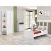 Quarto Infantil Guarda Roupa 2 Portas 3 Gavetas Cômoda 3 Gavetas 1 Nicho Mini Cama Branco