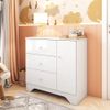 Cômoda Infantil 1 Porta e 3 Gavetas 100% MDF Cocada Branco Brilho