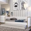 Bicama Infantil com Encosto Wood Branco/Carvalho Treviso