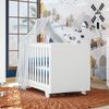 Berço Mini Cama 100% MDF com Colchão Life Branco