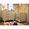 Conjunto para Quarto de Bebê com Cômoda 1 Porta 4 Gavetas e Berço Mini Cama Retrô Branco Brilho