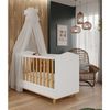 Berço Mini Cama Bala de Goma Espresso Móveis Branco/Nature