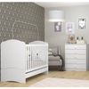 Quarto de Bebê Completo com Berço Mini Cama e Cômoda Lápis de Cor Espresso Móveis Branco