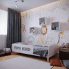 Cama Montessoriana Solteiro Jardim Com Protecao Branco