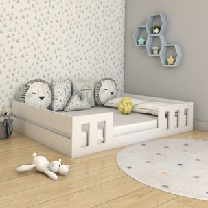 Cama Casal Infantil Montessori Play Branco