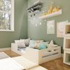 Cama Infantil Montessoriana Solteiro Liz Casatema Branco Perfect Wood