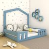 Cama Casal com Casinha Montessoriana Play Azul
