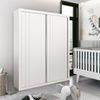 Guarda Roupa Infantil 2 Portas 3 Gavetas Prince Branco Fosco