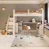 Cama Alta Infantil/Juvenil Star Plus Office Multifuncional Casatema Branco/Montana