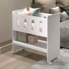 Mini Berço 3 em 1 93x94cm Escrivaninha e Trocador Zain Branco Brilho