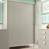 Guarda-roupa Infantil 2 Portas 2 Gavetas Hope Gris/Nuvem