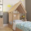 Mini Cama Infantil 1 Prateleira Casinha Carvalho Mel