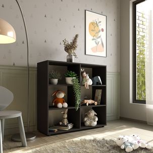 Estante Infantil Organizadora 6 Nichos Theo Yescasa Preto Perfect Touch