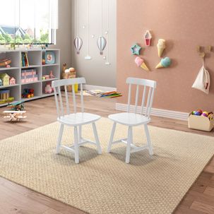 Kit 2 Cadeiras Infantis Mariah Casatema Branco