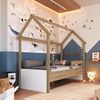 Cama Infantil Montessoriana Aveiro Oak/Branco