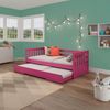 Bicama Infantil Mission em Madeira Maciça/MDF Rosa