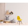 Conjunto 6 Cadeiras Infantis Base Madeira sem Braço Eiffel Amarelo