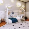 Cama Casinha Solteiro Branco Acetinado