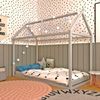 Cama Infantil Casinha Liberdade Prata Fina