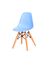 Cadeira Infantil Eames Braço Polipropileno Base Madeira Eiffel Espresso Móveis Azul Claro