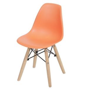 Cadeira Infantil Base Madeira Laranja