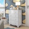 Cômoda Infantil 4 Gavetas 100% MDF Mimo Espresso Móveis Branco Brilho