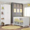 Quarto Infantil Berço e Guarda Roupa Mia Branco