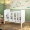 Berço Minicama 2 em 1 Americano 100% MDF Cloe Branco Brilho