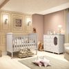 Quarto de Bebê com Cômoda Janelada e Berço 100% MDF Mateo Provençal Espresso Móveis Provençal