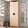 Guarda Roupa Infantil Modulado 2 Portas com Nichos e Cabideiro Joy Kids Cabecasa Madeiramadeira Salmão/Avena