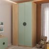 Guarda Roupa Infantil Modulado de Canto 2 Portas Joy Kids Cabecasa Madeiramadeira Verde/Avena