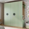 Guarda Roupa Modulado Infantil 3 Peças 2 Gavetas Joy Kids CabeCasa MadeiraMadeira Verde/Avena
