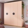 Guarda Roupa Modulado Infantil 3 Peças 2 Gavetas Joy Kids CabeCasa MadeiraMadeira Salmão/Avena