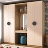Guarda Roupa Modulado Infantil 3 Peças 4 Portas com Espelho Joy Kids CabeCasa MadeiraMadeira Salmão/Avena