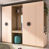 Guarda Roupa Modulado Infantil 4 Peças 6 Portas com Espelho Joy Kids CabeCasa MadeiraMadeira Salmão/Avena