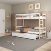 Treliche Juvenil Solteiro Soft Madeira e Mdf Casatema Branco/Natural
