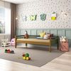 Cama Infantil em Madeira Maciça e Acabamento em Laca Prime Casatema Verde Escuro/Mel