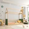Cama Infantil Montessoriana Casinha Garden Casatema Verde/Natural