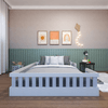 Cama Infantil Montessoriana Casal Sol Branco/Cinza Cristal