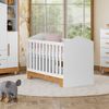 Berço Mini Cama 100% Mdf Duda Quarto de Bebê Branco/Amadeirado