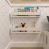 Kit Infantil com 2 Prateleiras para Livros e Decoração Branco