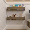 Kit Infantil com 2 Prateleiras para Livros e Decoração Carvalho Mel