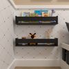 Kit Infantil com 2 Prateleiras para Livros e Decoração Preto