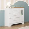 Cômoda Infantil 1 Porta com Janela Retangular e 3 Gavetas 100% Mdf Liam Branco Brilho