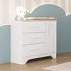 Cômoda Infantil 1 Porta e 3 Gavetas 100% Mdf Liam Branco Brilho