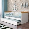 Bicama Solteiro para Quarto Infantil Nuth Branco Fosco/Savana